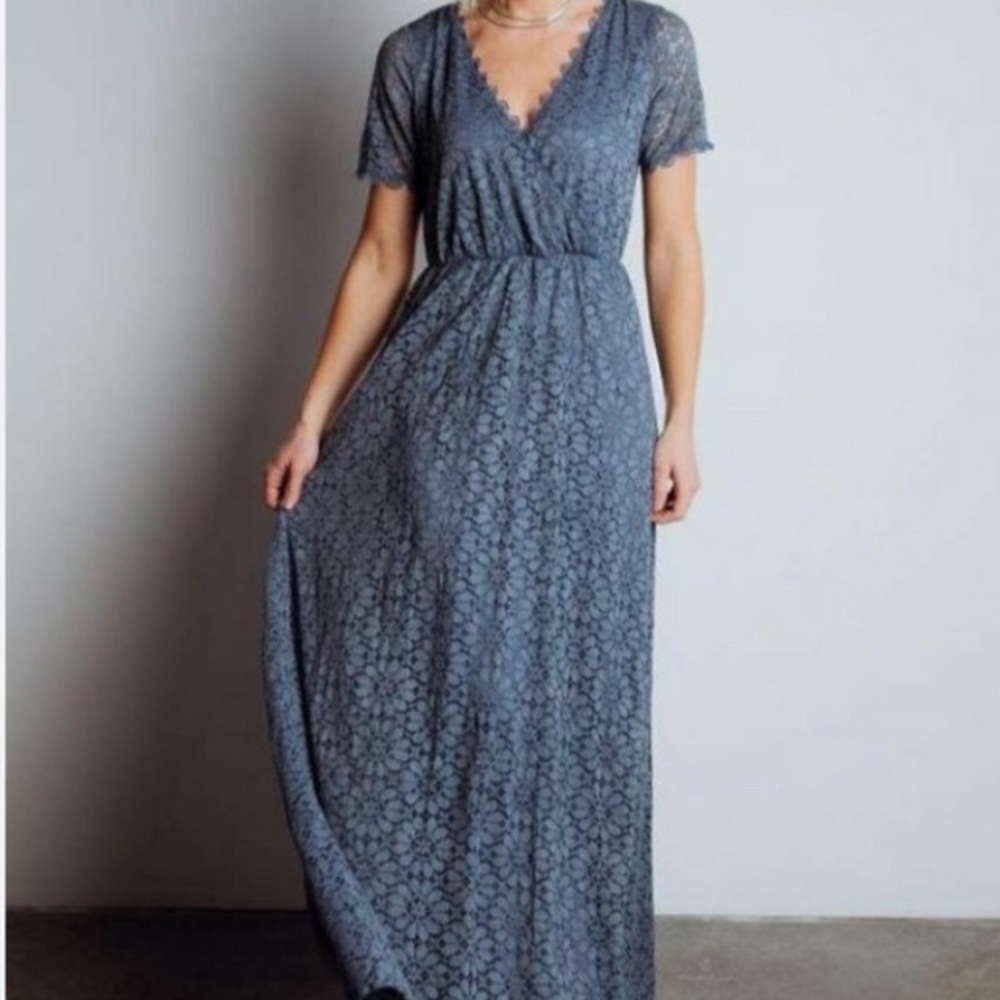 Baltic Born blue lace maxi dress